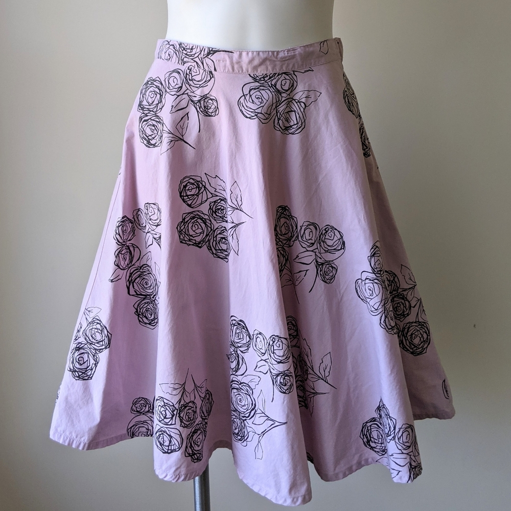 H&M Vintage Rose A-Line Skirt 4